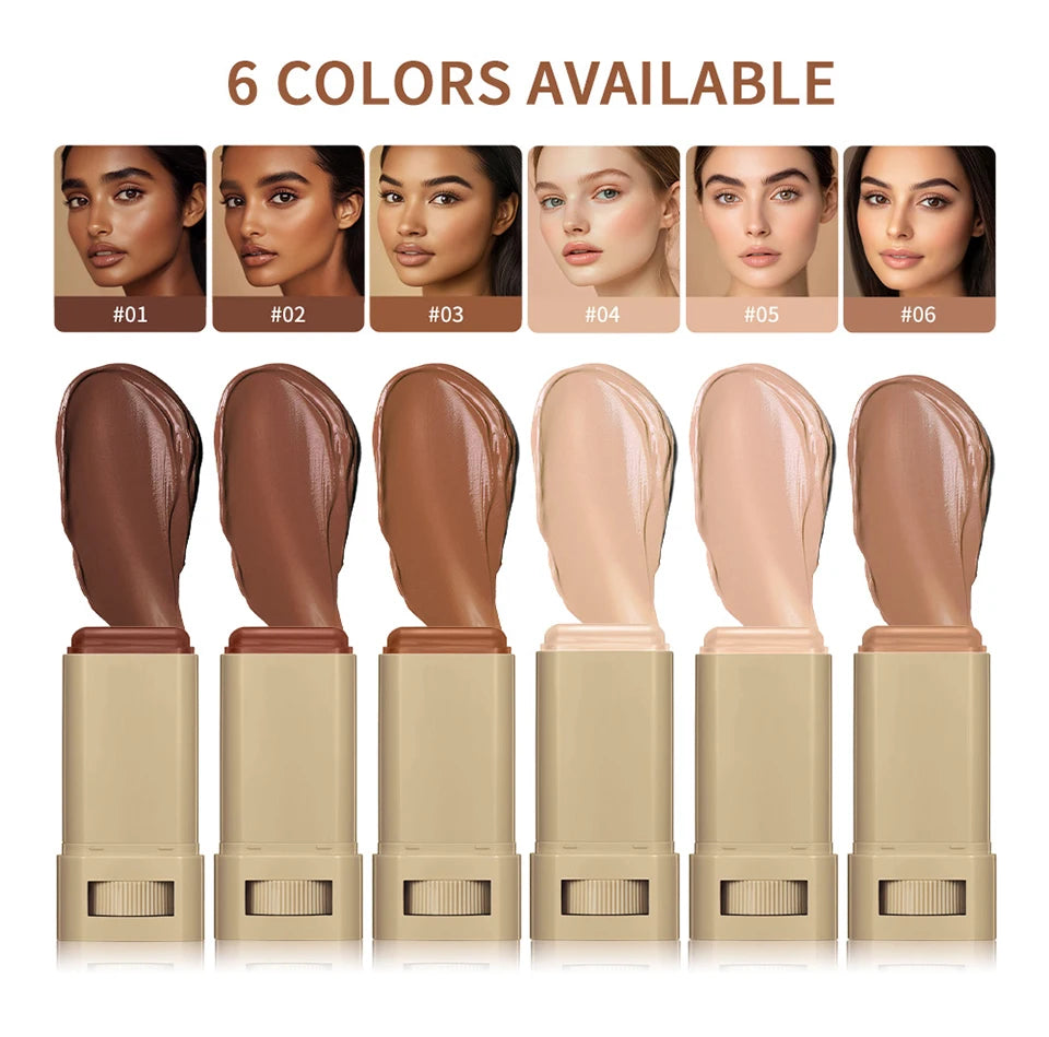 Tinted Moisturizer Balm Foundation Stick Lightweight Hydrating Sheer Coverage Natural Radiant Glow Portable Daily Face Makeup Cosmetic