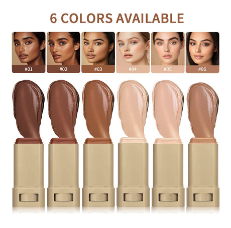 Tinted Moisturizer Balm Foundation Stick Lightweight Hydrating Sheer Coverage Natural Radiant Glow Portable Daily Face Makeup Cosmetic