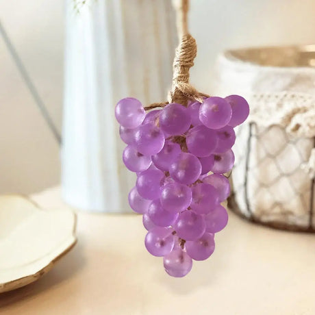 Crystal Clear Transparent Grape Shaped Soap Bar Lovely Fruit Simulation Grape String Soap with Natural Fragrance Home Bathroom