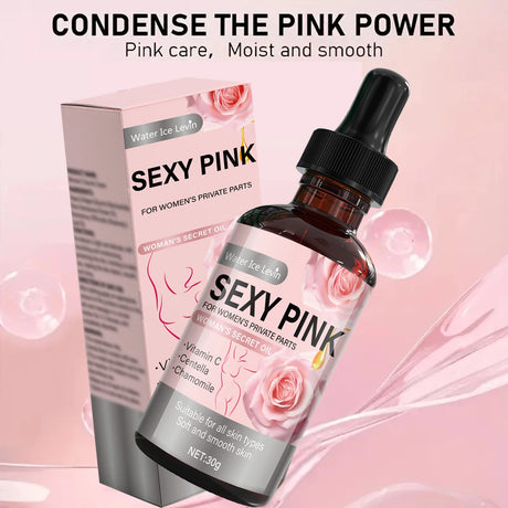 Secret Pink Intimate Oil Vitamin C & Chamomile. Softens, Smoothes, Revitalizes Skin. For Feminine Care. All Skin Types. 30g Net