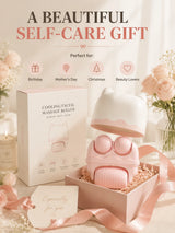 3 Roller Ice Face Roller Cooling Facial Massager with Cat Ear Storage Case Reduce Puffiness Jawline Neck Eye Skincare Massage To