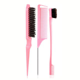 5 Pcs Detangling Brush Set，Curly, Wet/Dry, Black Hair, Flex Detangling Brush set for Hair Style and Cuting, Easy Clean in Daily