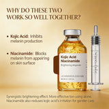 2026 Kojic Acid Niacinamide Brightening Ampoule Lighten Spots Fade Fine Lines Increasing Elasticity Smooth Soften Skin Care 1PCS