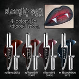 Lakerain Fake Bloody Lip Stain Gel-like Waterproof Spill-proof Long Lasting Matte Lip Tinting Halloween Party Lip Cosmetics