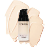 POPFEEL Flawless Satin Foundation, Full Coverage, Waterproof & Sweatproof, Long-Lasting for Perfect Base