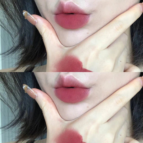 Single Velvet Matte Mist Lip Gloss,Waterproof Non-Stick Cup Lip Glaze Smudge Proof Not Fade Liquid Lipstick