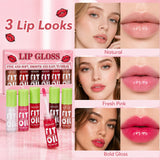 6Pcs Lip Oil Gloss Set, Hydrating High-Shine Non-Sticky Lip Gloss, Moisturizing Clear Pink Red Tint, Travel Makeup Gift