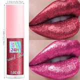 1PC Glitter Lip Gloss Long Lasting Waterproof Metallic Liquid Lipstick Pearl Shining High Pigment Lip Tint Korean Makeup Gifts