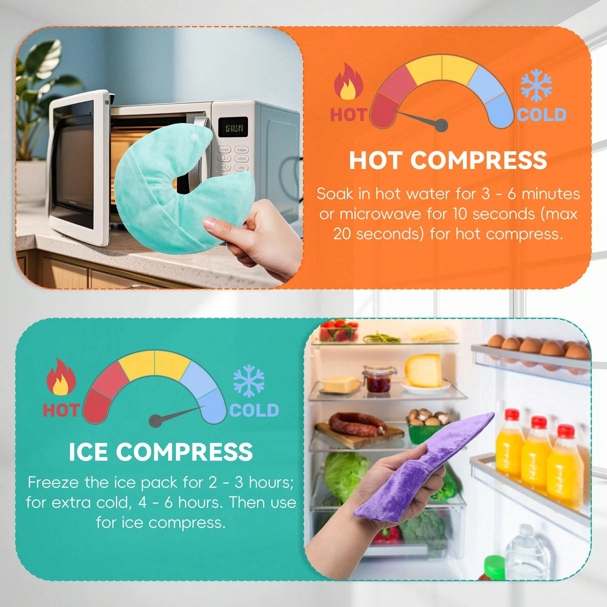 Reusable Cooling Gel Bead Ice Pack – Soothes & Comforts, Includes Washable Sleeve, Ideal for Postpartum Recovery & Daily Care