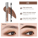 Lakerain Waterproof Eyebrow Gel Long Lasting Highly Pigmented Liquid Eyebrow Makeup Sweatproof Natural Black Brown