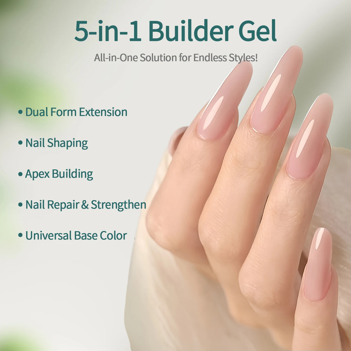 Nailpop Milky Smooth Builder Gel 30/100g for Nail Extension Long Lasting Quick Building UV Gel Soak Off Nail Art Design DIY