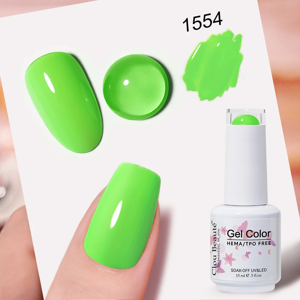 Clou Beaute Grey Color Nail Gel Polish Full Coverage Nail Polish Dark Red Gel Lacquer Varnish Vernis Semi Permanent Nail Art