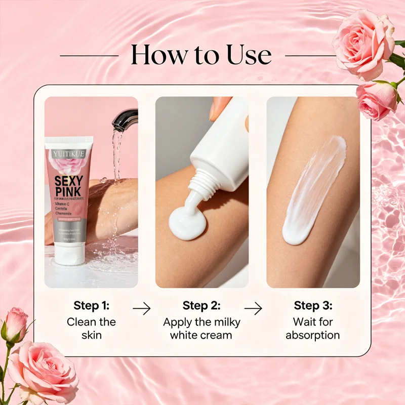 YUITIKUE Women Intimate Care Cream Vitamin C Centella Chamomile Gentle Moisturizing Smooth Daily Private Area Skin Care 60g