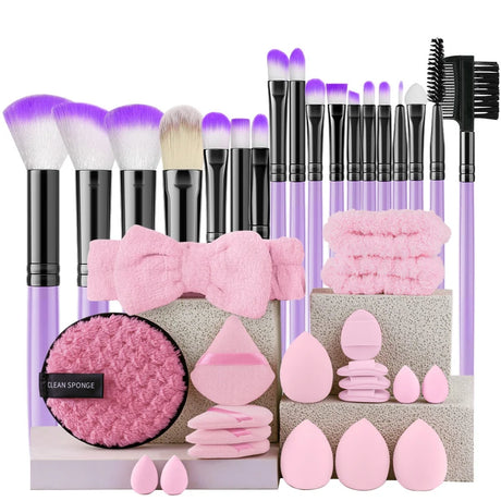 18PCS Women's Makeup Brushes Set - Eye Shadow Foundation Blush Cosmetic Brushes Soft Make up Tools with Storage Bag