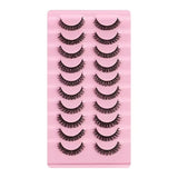 10Pairs 3D Mink Lashes russian strip lash Dramatic False Eyelashes Faux Cils Makeup Wholesale Fake Eyelash Extension