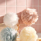 Solid Color Hanging Bath Ball Non-Dispersible Foaming Bath Flower For Home Shower Cleansing Hanging Rope Bath Ball Solid Color