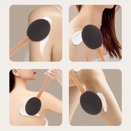 New Multi-Function Lotion Sunscreen Ointment Applicator Silicone Long Handle Body Cleaner Shower Brush Sunscreen Back Applicator