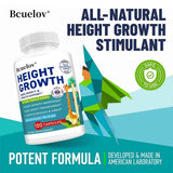 Natural Height Growth Capsules for Kids, Teens and Adults Zinc and Calcium Increase Peak Height Supplement Bone Strength