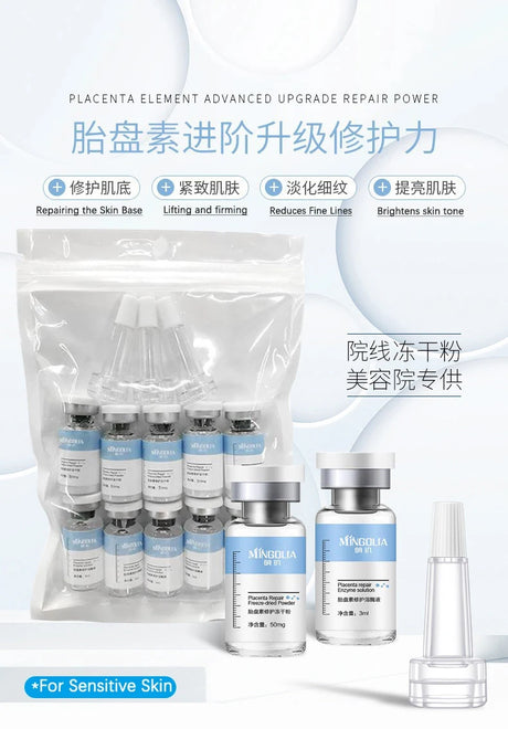 Oligopeptide Placenta Freeze-dried Powder Essence Repair Facial Moisturiz Hydrating Pore Shrinkage Skin Rejuvenation Skin Care
