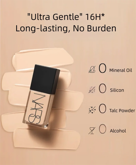 NARS Square Bottle Natural Radiant Longwear Foundation - Multi-Recovery Complex, Hydrating Antioxidant, L0/L2/L2.5 Shades 30ml