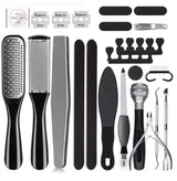 Stainless Steel Pedicure Tool Set Foot Care Kit Foot File Callus Remover Dead Skin Trimming Supplies For Home Personal Foot Spa Daily Maintenance