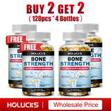 Bone Strength Supplement Capsules with Calcium Magnesium Vitamin D3 K2 Zinc & B12, Bone & Muscle Support - High Absorption