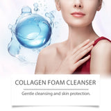 Collagen Facial Cleanser Mousse Deep Cleansing Skincare Controls Oil Moisturizing Firming Face Wash Foam Cleanser Skin Care