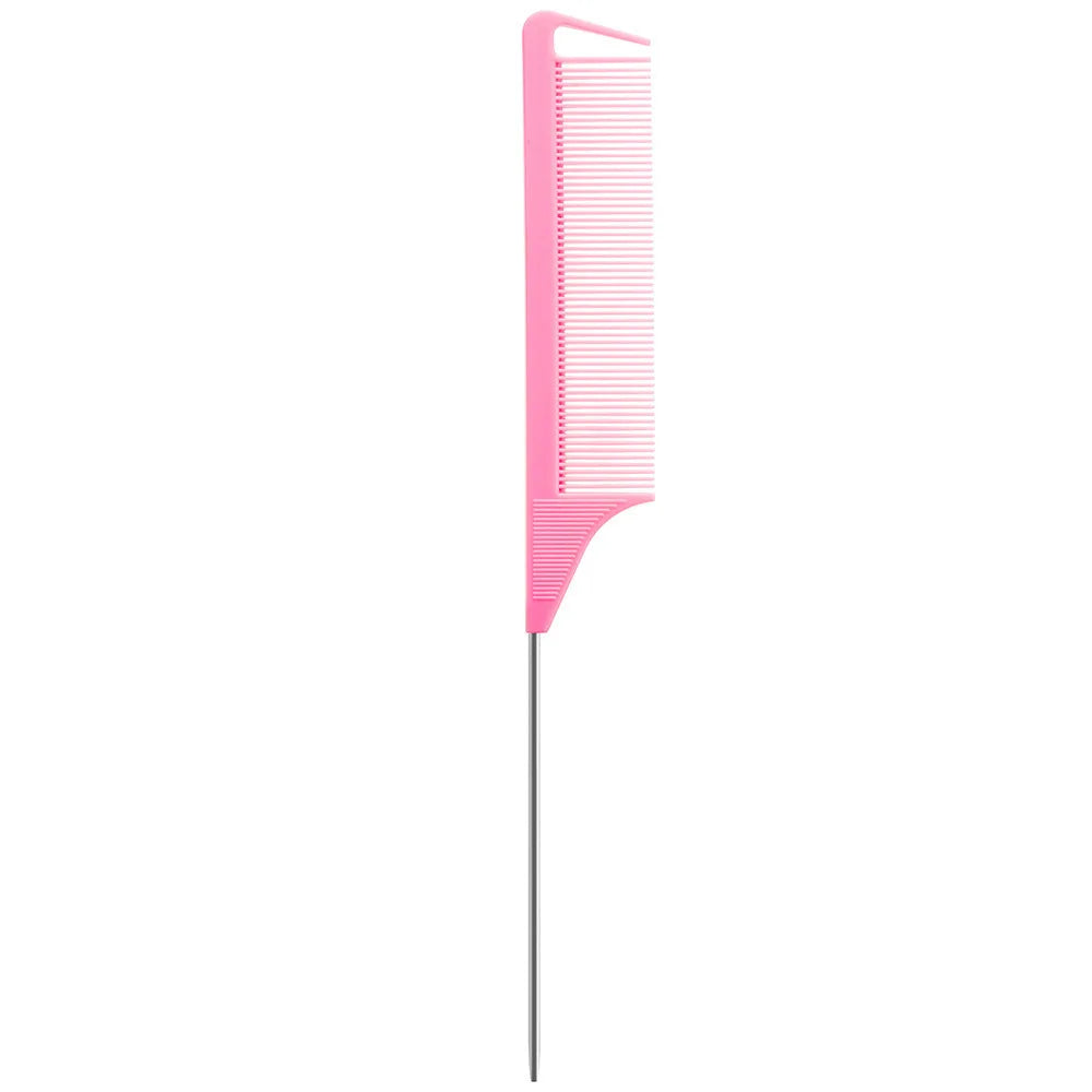 Pro Pointed Tail Salon Hairdressing Hair Styling Anti-static Comb Hair Brush Steel Needle Pin Rat Tail Combs Barber Accessories