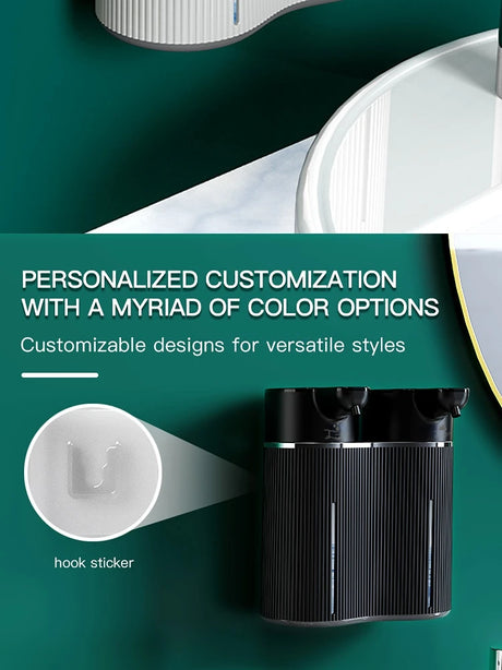 Double-Head Touchless Foam/Gel Infrared Induction Electric Automatic Senor Soap Dispenser Wall-Mounted Hand Washing Pump Machine