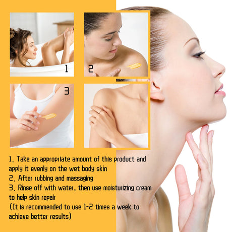Turmeric Body Scrub - Cleanses Skin's Dead Cells, Leaving Skin Smooth And Soft. Skin Cleansing And Exfoliating Scrub.