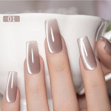 PUENTE 7.5ML Nude Shade Moonlight Cat Magnetic Gel Nail Polish Ultra-Bright Cat Eye Soak Off UV Semi-Permanent Varnish Manicure