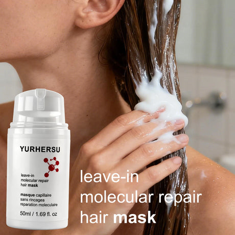 Molecular Repair Leave-In Hair Mask Keratin Peptide Reconnect Hair Bonds Strength Elasticity For Bleached Color Treated Hair
