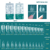 Nailpop 120pcs/box Gel X Nail Tips Medium Short Shape Almond/Square/Soft Gel Nail Tips False Nails Soak Off Easy Nail Extensions