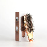 Japanese Premium Head Massager Scalp Brush Hair Massager Shampoo Brush Wet Plastic Detangling Brush Hair Cleaning Comb Rose Gold