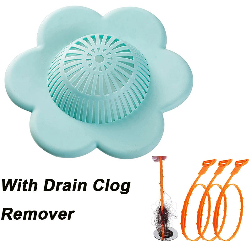 New Hair Catcher with Suction Hair Stopper Shower Drain Covers Practical Tools Suit for Bathroom Bathtub and Kitchen