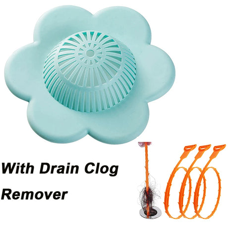 New Hair Catcher with Suction Hair Stopper Shower Drain Covers Practical Tools Suit for Bathroom Bathtub and Kitchen