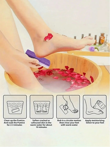 Premium Foot Care Set – Dual-Sided Foot File & Natural Pumice Stone for Smooth, Soft Heels