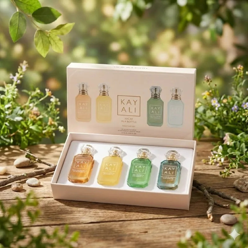 4*10ml KAYALI Unisex Perfume Set Long Lasting Fresh Mild Elegant Floral Fruity Musk Natural Fragrance Four Scents Vanilla Royale