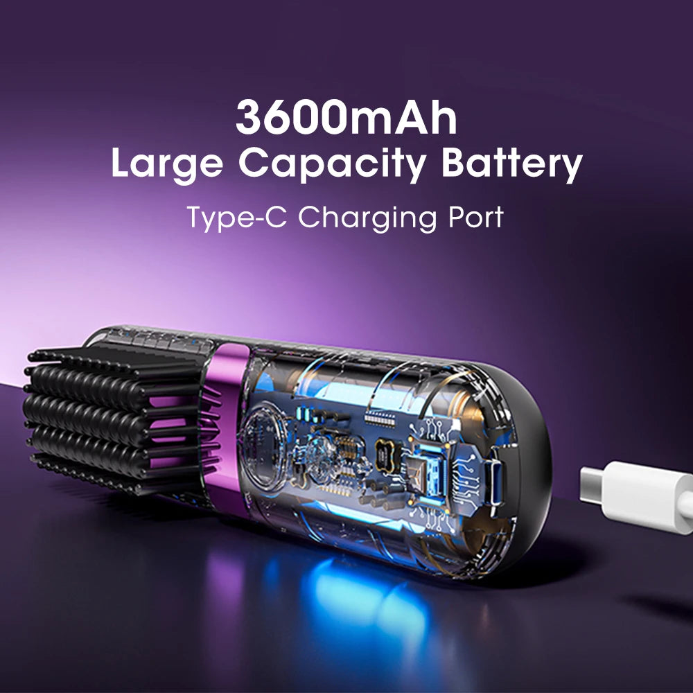 Wireless Electric Hot Comb Straight Hair Straightener Comb Straightening Brush Negative Ion Anti-Scalding Styling Tool