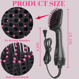 Hair Dryer Brush Blow Dryer Brush In One, 3 In 1 One Step Hair Dryer And Styler, Negative Ion Hair Straightener Hot Air Styling Tool For Straightening Drying Smoothing