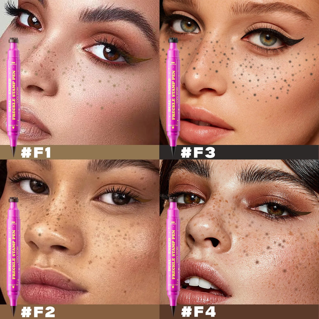 Double Eyeliner Freckles Pen All-in-One Natural Waterproof Lasting Seal Spot Pen Natural Simulation
