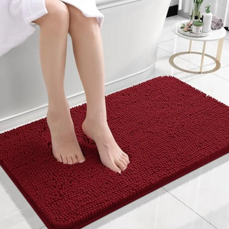 Bathroom Rugs 30x20, Extra Soft Absorbent Chenille Bath Rugs, Rubber Backing Quick Dry, Machine Washable Bath Mats for Bathroom