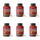 B Complex Vitamins Supplement with Biotin B12 Folate Blueberry Astragalus Herbal Blend for Daily Energy Wellness Support 60 Ct