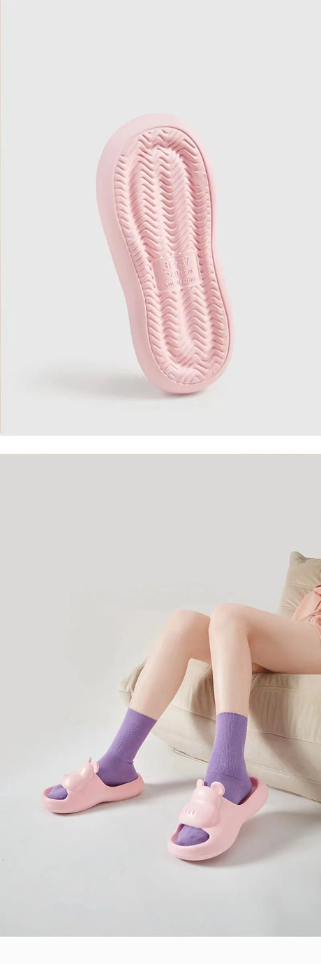 2025 Fashion Women Slippers Summer Flat Sandals Lightweight EVA Home Bathroom Slippers Massage Couples Indoor Slides Shower Shoe
