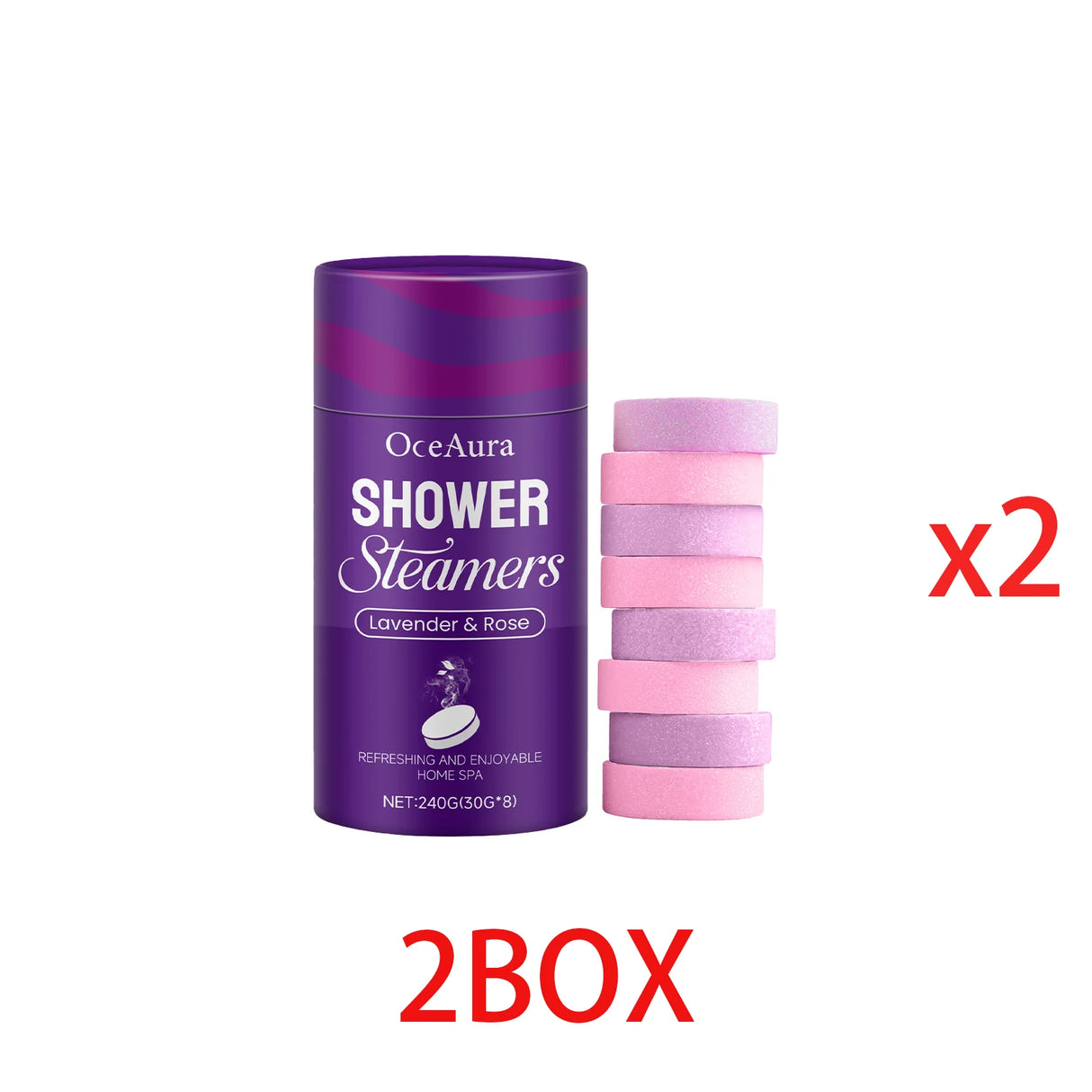 Rose Lavender Aromatherapy Shower Steamers Tablets Home Spa Relax Body Mental Relaxation Bath Products Shower Steamers Tablets