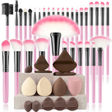 32Pc Makeup Brush Set Cosmetic Tools for Powder Eye Shadow Foundation Blush Blending Beauty Makeup Brush Kit for Makeup Starters