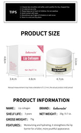 Collagen Lip Balm & Sleep Mask Deep Moisturizing Hydrating Smooth Lip Fine Lines Gentle Exfoliating Dry Dead Skin Daily Lip Care