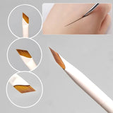 Upgrade Blade Eyeliner Brush Ultra Thin Fine Angle Flat Eyebrow Brush Under The Eye Makeup Brushes Precise Detail Brush White