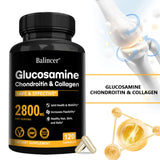 Glucosamine Chondroitin MSM Capsules, Joint Support Supplement, Support Cartilage Flexibility Bone Strength & Hair Skin Nail