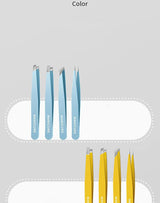 Eyebrow Tweezer Colorful Hair Beauty Fine Hairs Puller Stainless Steel Slanted Eye Brow Clips Removal Makeup Tools